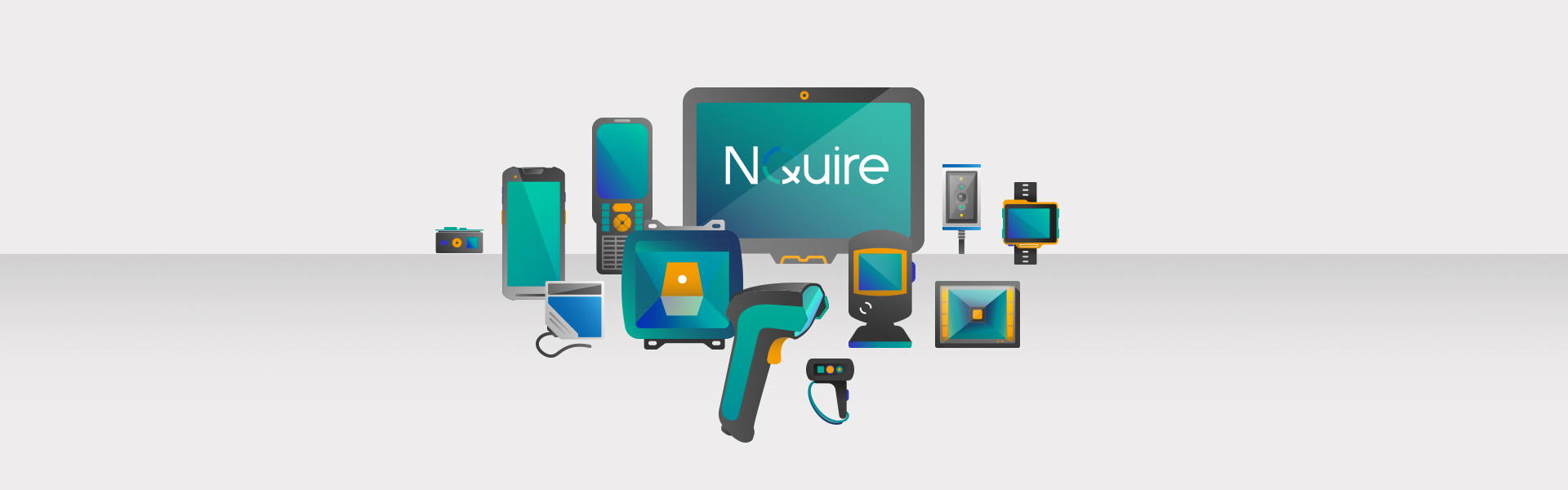Image of Newland EMEA's full range of barcode scanners, from OEM Scan Engines, to Mobile Computer barcode scanners, handheld scanners, embedded solutions and wearable scanners